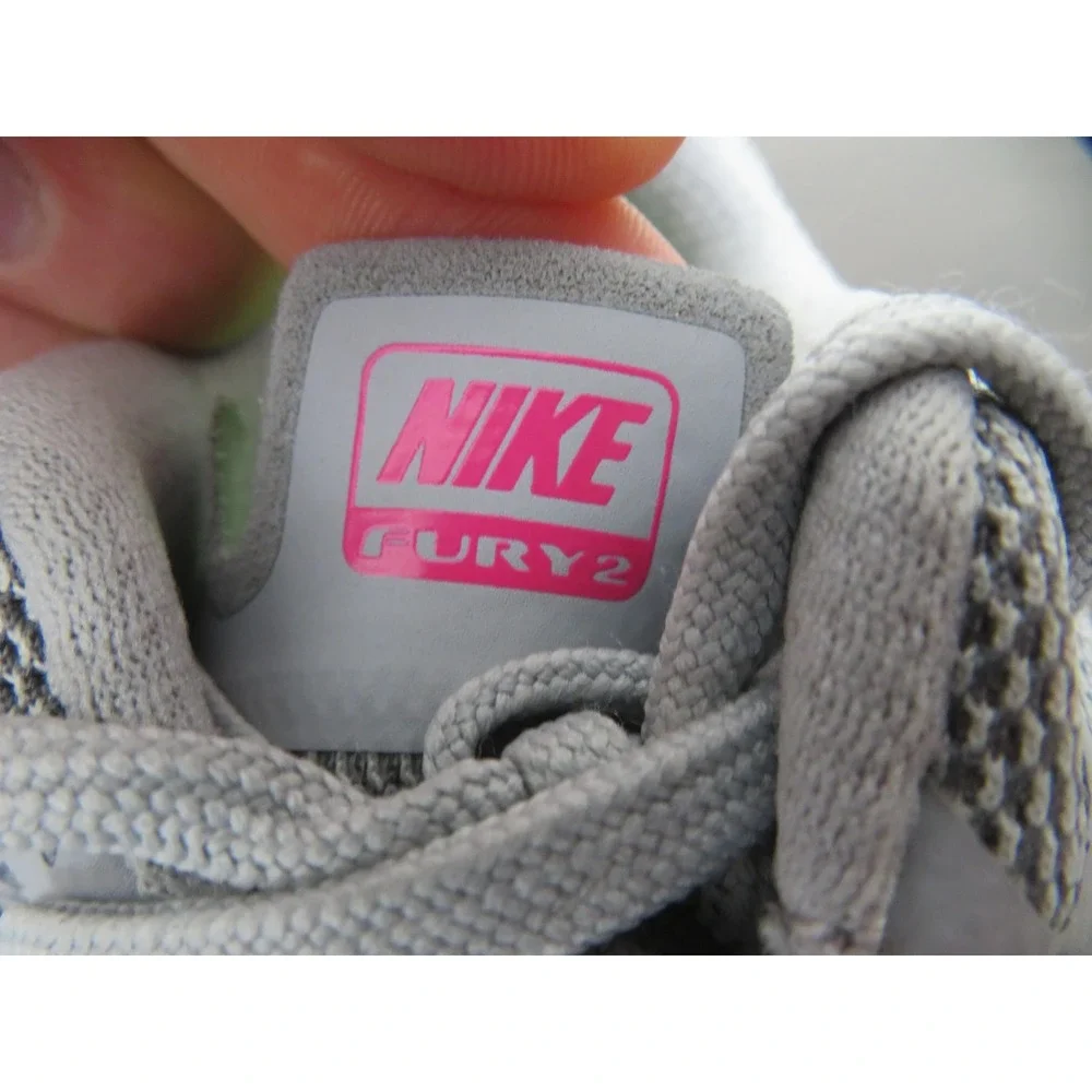 Nike Flex Fury 2 Shoes Womens 10 Gray Pink Running Sneakers Road Gym 819135-002